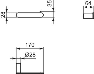 Ideal Standard Conca porte-rouleau sans couvercle rond design - chromé