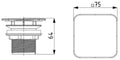 KALDEWEI Free-flow waste valve Mod. 3905 enamelled square cover,alpine white matt