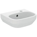 Ideal Standard i.life A lave-mains 350 x 300 mm - blanc - avec trou de robinet droite - avec trop-plein
