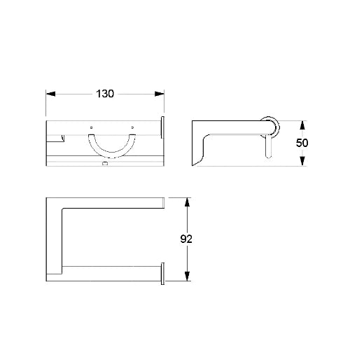 Normbau Cavere porte papier 130 x 92 mm - Cavere® Blanc satiné 092