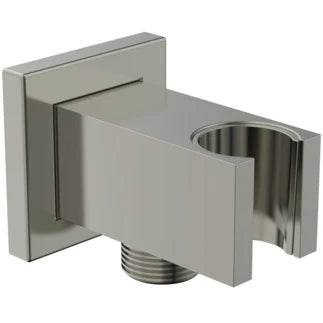 Ideal Standard IdealRain support pour douchette avec coude intégré mural carré - look inox