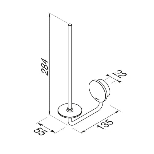 Geesa Opal porte-rouleau de réserve - Black