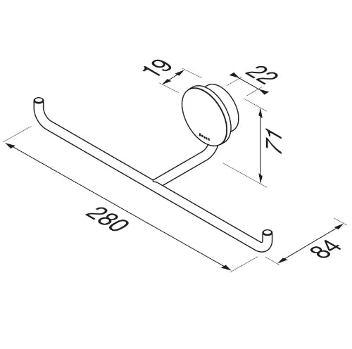 Geesa Opal porte-rouleau papier toilette double - chromé