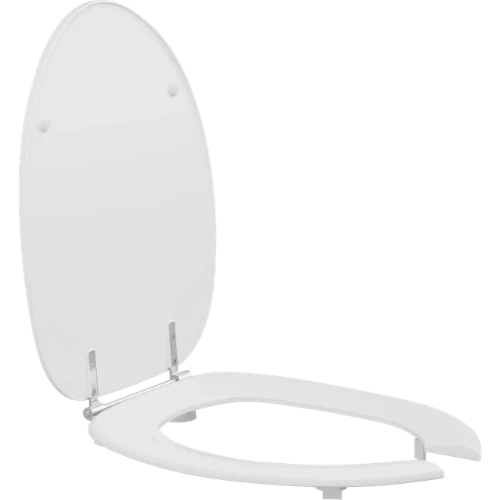 Pressalit Dania siège de wc dania ouvert devant blanc