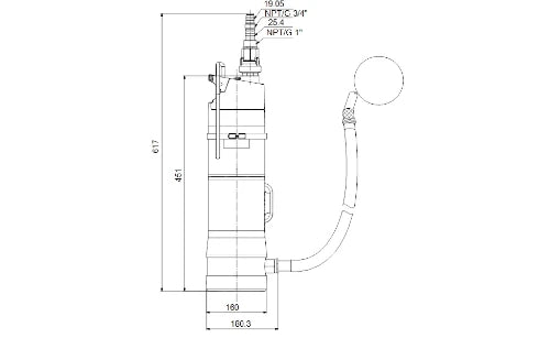 Grundfos pompe eau de pluie SB3-45 AW 230V 50Hz 15m Schuko, GAS