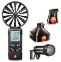 Testo testo 417 Set 2, anémomètre à hélice 100 mm (0,3 ... 20 m/s) avec connexion à l’App, y compris un cône de débit pour grille de ventilation circulaire (200 x 200 mm) et un cône de carrée (330 x 330 mm), cône FAL