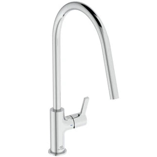 Ideal Standard Gusto mitigeur evier monotrou bec tube C rond - Chromé
