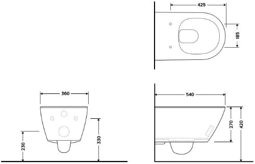 Ipee Duravit D-neo x IPEE cuvette avec abattant résidentiel (NightGuide)
