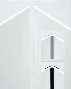 Procasa Showerboard Cornerfix profilé d'angle 6 mm - alu blanc