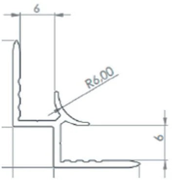 Procasa Showerboard Cornerfix profilé d'angle 6 mm - alu naturel
