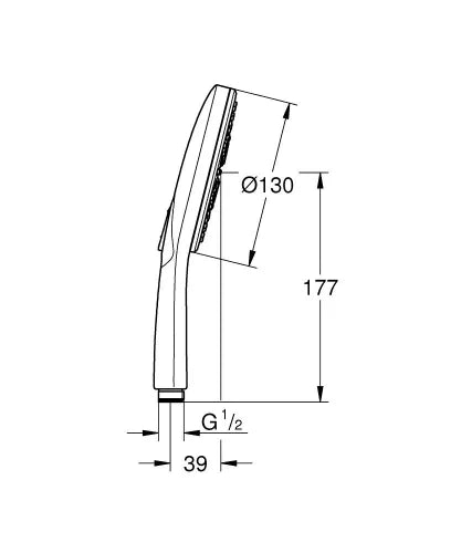 Grohe Rainshower douchette 3 jets - Phantom Black