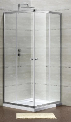 Procasa Free Basic entrée d'angle 800 x 1900 mm transparent - chromé