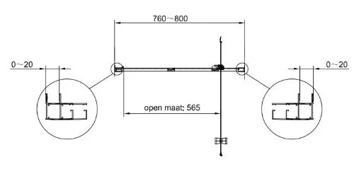 Procasa Free Basic porte de douche pivotante 800 x 1900 mm transparent - chromé