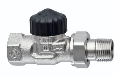 Heimeier robinet de radiateur 1/2 droit nickelé-pour thermostat