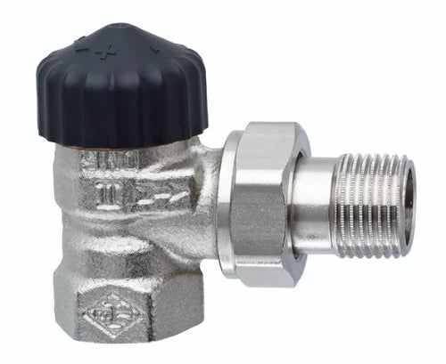Heimeier robinet de radiateur 1/2 bronze équerre nickelé-pour thermostat