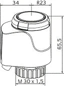 MOTEUR PROPORTIONNEL TA EMO TM 230v normalement fermée - câble 2m
