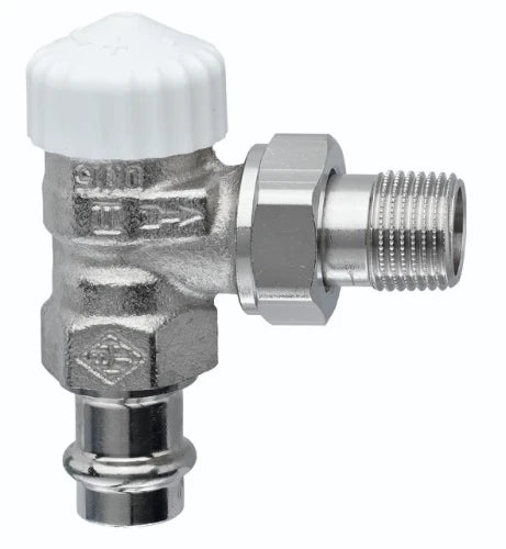 Heimeier V-exact II vanne thermostatique équerre Viega à sertir 1/2" x 15mm