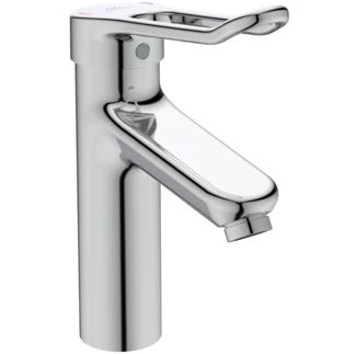 Ideal Standard Ceraplus 2 Mitigeur lavabo Grande sans vidage avec brise-jet laminaire anti-vandalisme et poignée ouverte de 140 mm  - chromé