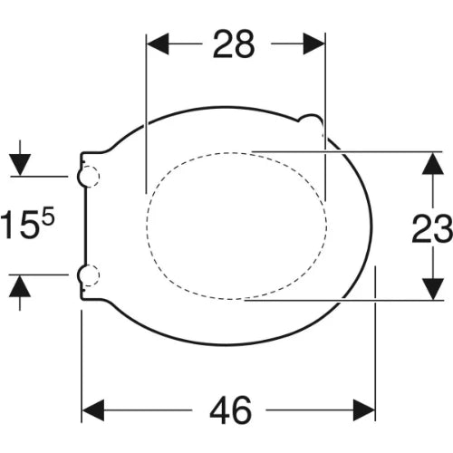 Geberit Selnova Siège de WC Comfort adapté PMR, antibactérien, fixation par le dessous: Mécanisme softclose=Non, Charnières Quick Release=Non, Fixation=Par le bas, Blanc