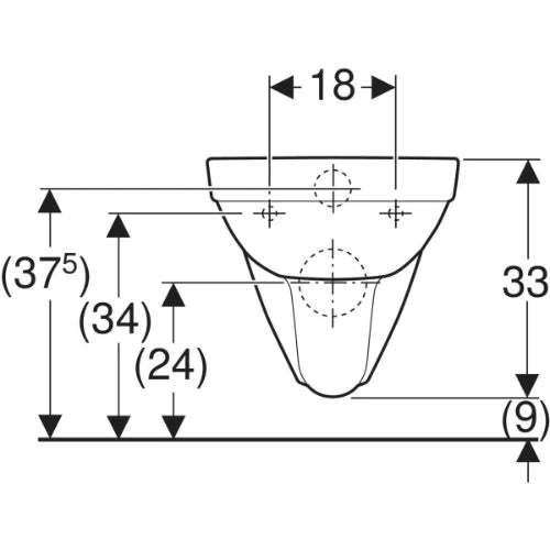 Geberit Selnova cuvette suspendue - blanc - à fond creux