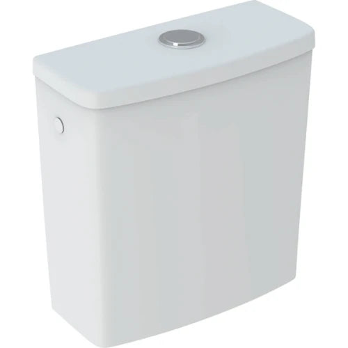 Geberit Selnova Square réservoir de chasse - blanc - raccordement latéral - avec rinçage à 2 volumes