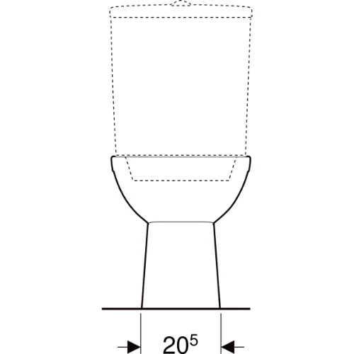 Geberit Selnova cuvette à poser sortie AO - blanc - à fond creux (sans réservoir)
