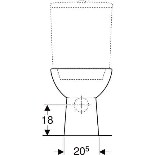 Geberit Selnova cuvette à poser sortie PK - blanc - à fond creux (sans réservoir)