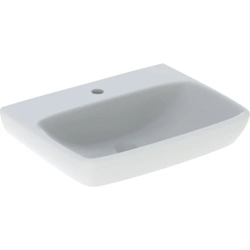 Geberit Selnova Square lavabo 600 x 460 mm - blanc - avec trou de robinet - sans trop-plein