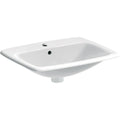 Geberit Selnova Square lavabo encastré 600 x 500 x 170 mm - blanc - avec trou de robinet - avec trop-plein