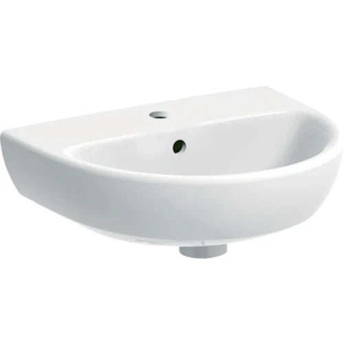 Geberit Selnova lave-mains 450 x 370 x 170 mm - blanc - avec trou de robinet - avec trop-plein