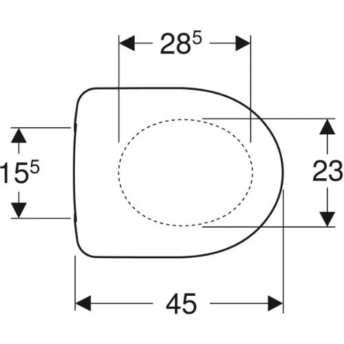 Geberit Selnova abattant - blanc - fixation par en bas