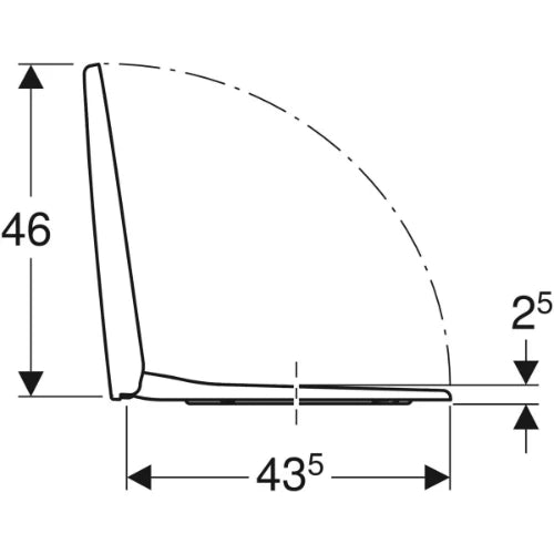 Geberit Selnova abattant - blanc - fixation par en bas