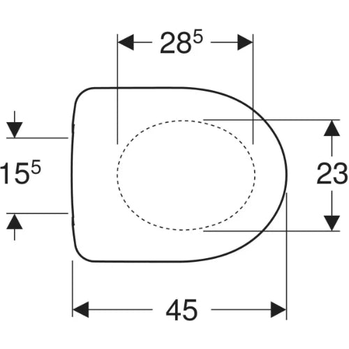 Geberit Selnova abattant - Softclose - blanc - fixation par le haut