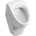 Geberit Selnova urinal, inlet from the top, outlet to the rear or downwards: T=37cm, Sortie=Vers l'arrière ou vers le bas, Arrivée d’eau=En haut, Blanc