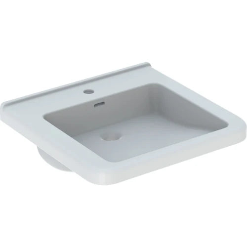 Geberit Selnova Comfort Square lavabo pour les personnes handicapées 550 x 525 mm - blanc - avec trou de robinet - avec trop-plein - barrier-free