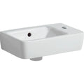 Geberit Selnova Compact lave-mains 400 x 250 x 150 mm - blanc - avec trou de robinet droite - avec trop-plein