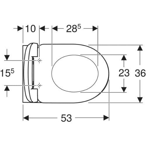 Geberit Selnova Set de WC suspendu à fond creux , avec siège de WC: Blanc