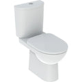 Geberit Selnova Set de WC au sol avec réservoir attenant, sortie horizontale, forme semi-fermée, avec siège de WC: Blanc