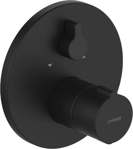 Hansa HansaHome set de finition mitigeur thermostatique avec inverseur - 2 sorties - noir mat