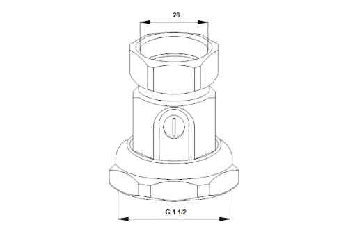 RACCORD GRUNDFOS "UNION VALVE SET 1 1/2""- 28"