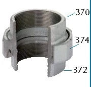 Atusa Galva 330 raccord union droit joint plat FF 4/4 x 4/4