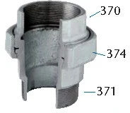 Atusa Galva 331 raccord union droit joint plat MF 1/2 x 1/2