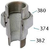 Atusa Galva 341 raccord union droit joint conique MF 1/2 x 1/2