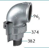 Atusa Galva 098 raccord union coude joint conique MF 1/2 x 1/2