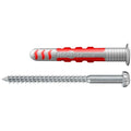 Fischer cheville DuoSeal 6 x 38 S avec vis à tête cylindrique bombée plate A2 en inox (blister 4pcs) - prix par pièce