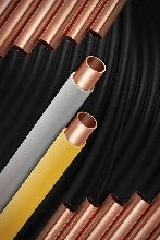 Talos SYN tuyau cuivre avec gaine PVC gris en rouleau 18 x 1,0 mm (rouleau 25m) - prix par mètre