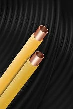 Talos tuyau cuivre gaz avec gaine en PVC jaune 22 x 1,0 mm (longueur 5m) - prix par mètre