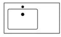 Sleurs Flex table-vasque avec 1 vasque gauche 1200 x 500 x 15 mm - sans trou de robinet - sans trop-plein - blanc mat