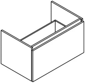 Sleurs Flex meuble sous-lavabo avec 1 tiroir 1200 x 500 x 450 mm - blanc mat - sans poignée