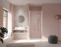 Kermi Jona 1WP porte pivotant 2000 x 900 mm - ajustable 870-910 mm - silver brilliante - transparant 6 mm avec Clean coating